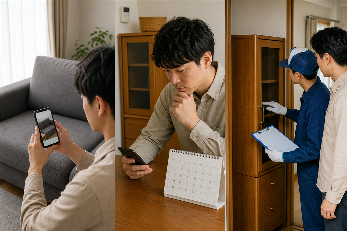 買取・譲渡・自治体回収を比較する家族