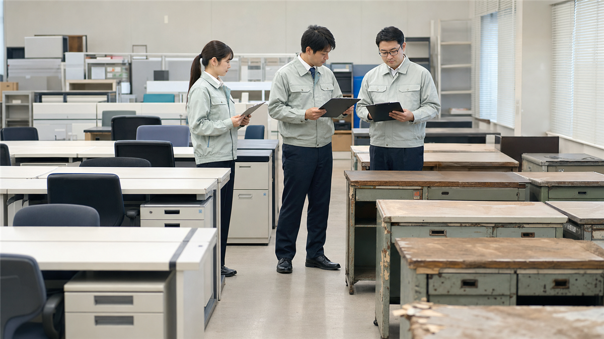 事務所移転時のデスク整理で確認する買取品と回収品を同じ一覧で相談する