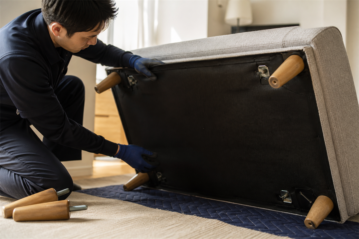 ソファの種類と外せる部品を先に確認する