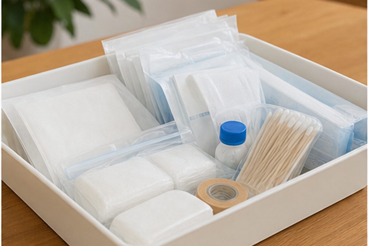 薬と医療用品を動かす前に状態を記録する