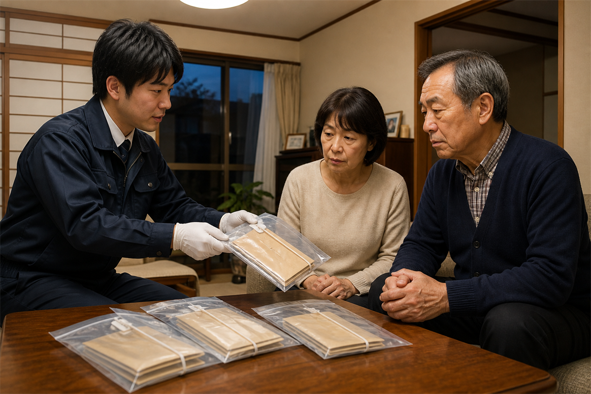 遺品整理会社へ探してほしい範囲と連絡先を伝える