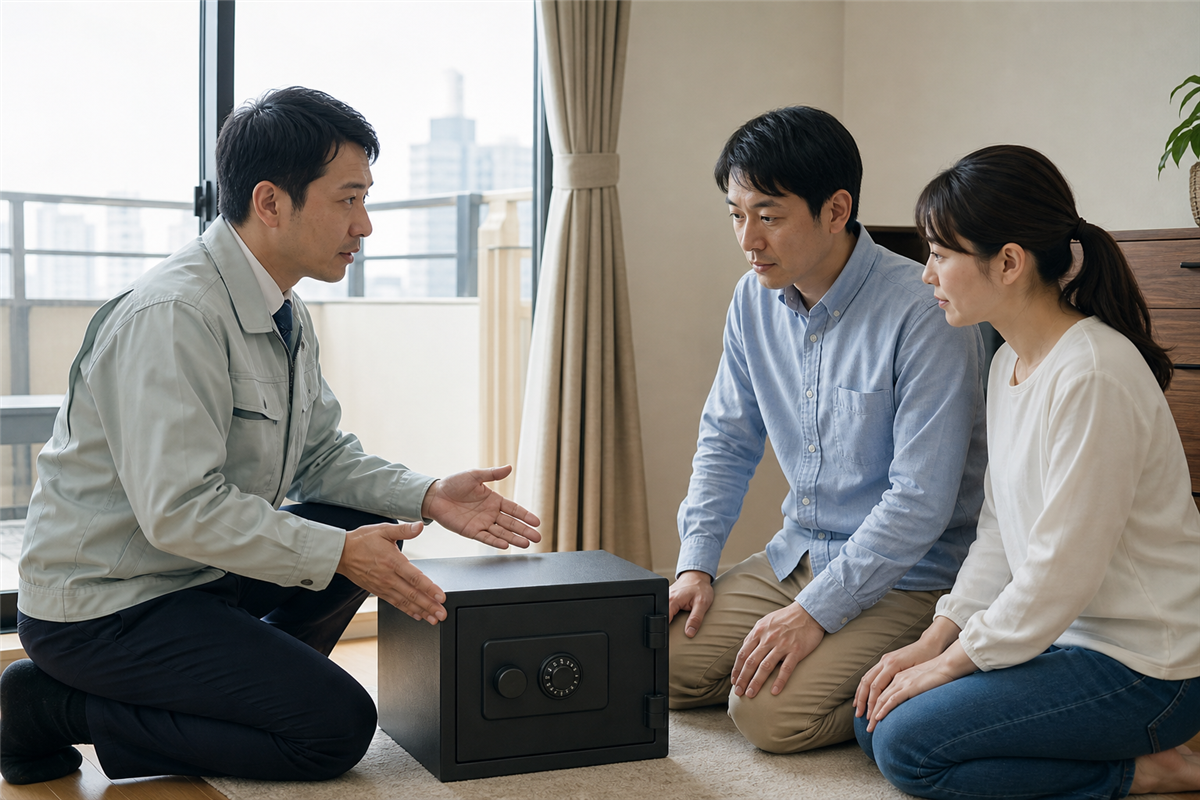 耐火金庫の重量と搬出経路を確認する