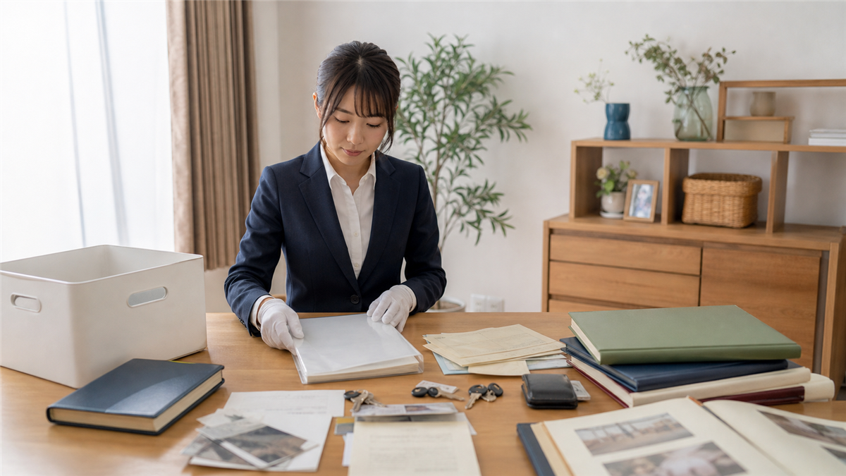 遠方の実家の遺品整理で確認する残す・確認する・手放すの三つに分ける